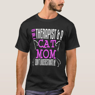 Therapist Cat Mam Counselor Social Worker Psycholo T-shirt