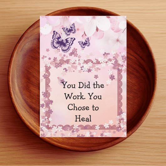 Therapist Client Thank You – Pink Empowerment Card Bedankkaart