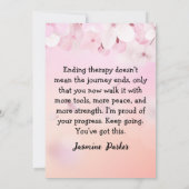 Therapist Client Thank You – Pink Empowerment Card Bedankkaart (Achterkant)