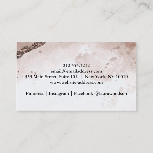 Therapist Counselor Abstract Watercolor Shapes Visitekaartje (Achterkant)