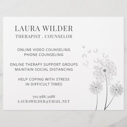 Therapist Counselor Online Flyer (Voorkant)