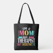 Therapist Counselor Psycholoog Social Worker Mam Tote Bag (Achterkant)