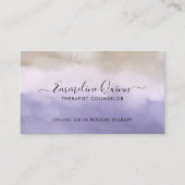 Therapist Counselor Serene Abstract Watercolor Visitekaartje (Voorkant)