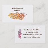 Therapist Custom UV Matte Business Card Visitekaartje (Voorkant / Achterkant)