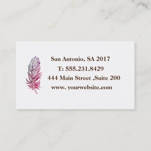 Therapist Custom UV Matte Business Card Visitekaartje (Achterkant)