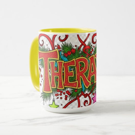 Therapist- Cute Festive Professionals Mug  Mok (Voorkant links)