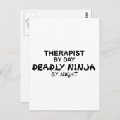 Therapist Deadly Ninja bij nacht Briefkaart (Voorkant / Achterkant)