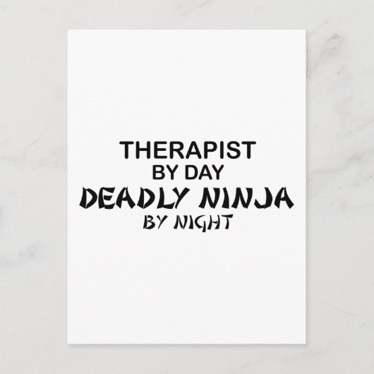 Therapist Deadly Ninja bij nacht Briefkaart (Voorkant)