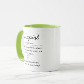 Therapist Definition Mug, Inspirational Mental Hea Mok (Voorkant links)