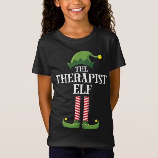Therapist Elf Matching Family - Deel kerstmis T-shirt (Voorkant)
