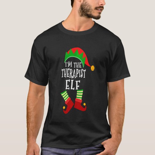 Therapist Elf Matching Family - Deel kerstmis T-shirt (Voorkant)