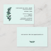 Therapist Eucalyptus Mint Green Euro Visitekaartje (Voorkant / Achterkant)