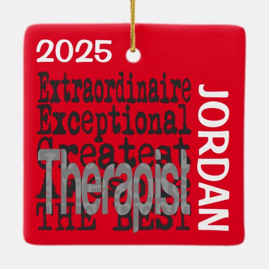 Therapist Extraordinaire CUSTOM Keramisch Ornament (Achterkant)