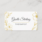 Therapist Floral Professional Visitekaartje (Voorkant)
