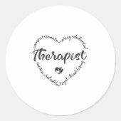Therapist, gedrags-, psycholoog ronde sticker (Voorkant)
