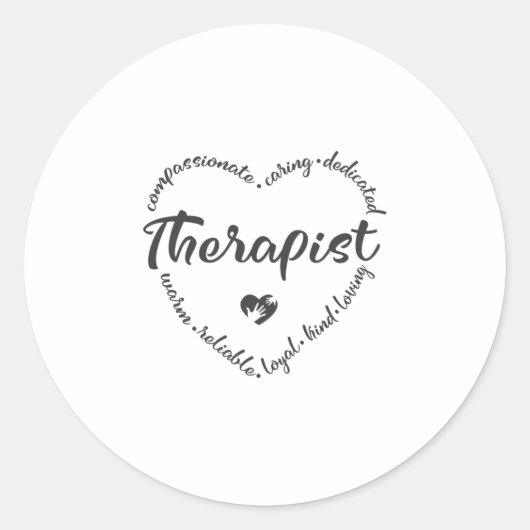 Therapist, gedrags-, psycholoog ronde sticker (Voorkant)