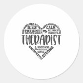 Therapist, gedrags-, psycholoog ronde sticker (Voorkant)