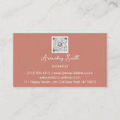 Therapist Golden ScriptQR Code Natural Roos Visitekaartje (Achterkant)