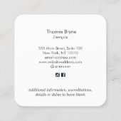 Therapist Health & Wellness Horizon Vierkante Visitekaartje (Achterkant)