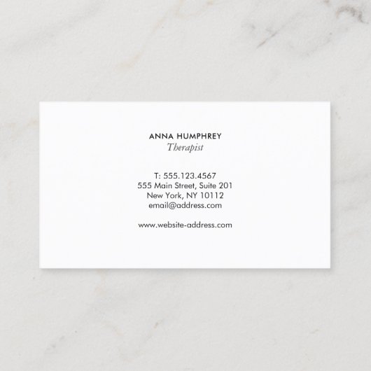 Therapist huwelijk en gezin visitekaartje (Achterkant)