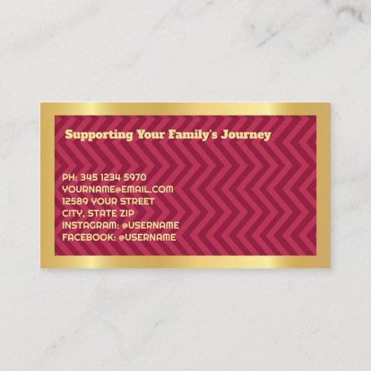 Therapist huwelijk en gezin visitekaartje (Achterkant)