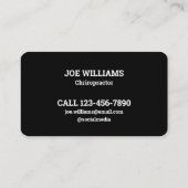 Therapist in het Chiropraktijk Manual Visitekaartje (Achterkant)