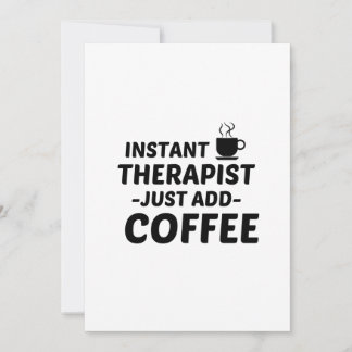 THERAPIST INSTANT VOEG KOFFIE TOE BEDANKKAART