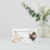 Therapist Linnenpapieren Visitekaartje (Staand voorkant)