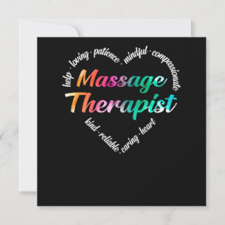 Therapist Massage Therapist Heart Word Clo Kaart
