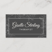 Therapist Mental Health Floral Botanical Visitekaartje (Voorkant)
