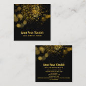 *~* Therapist Psychic Gold Glitter Bokeh Mystical Vierkante Visitekaartje (Voorkant / Achterkant)