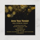 *~* Therapist Psychic Gold Glitter Bokeh Mystical Vierkante Visitekaartje (Achterkant)