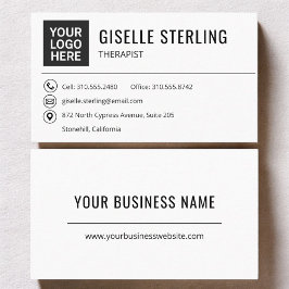 Therapist Psychologist Company Logo Visitekaartje