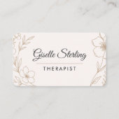 Therapist Psychologist Floral Visitekaartje (Voorkant)
