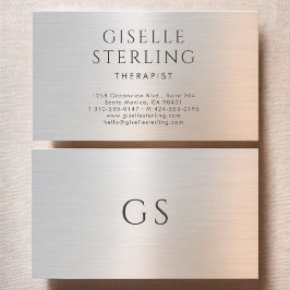 Therapist Psychologist Metallic Visitekaartje