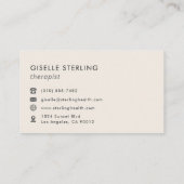 Therapist Psychologist Modern Minimalist  Visitekaartje (Achterkant)