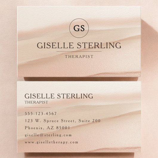 Therapist Psychologist Terracotta Visitekaartje