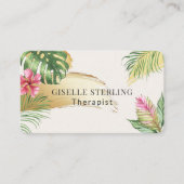 Therapist Psychologist Tropical Visitekaartje (Voorkant)