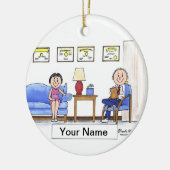 Therapist, psycholoog - man keramisch ornament (Links)