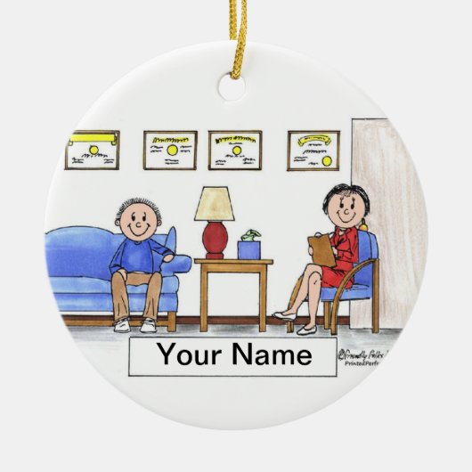 Therapist, psycholoog - Vrouw Keramisch Ornament (Voorkant)