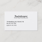 Therapist/psychotherapeutisch Visitekaartje (Achterkant)