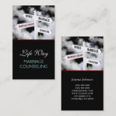 Therapist voor therapie bij huwelijksconsultancy L Visitekaartje (Voorkant / Achterkant)