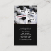 Therapist voor therapie bij huwelijksconsultancy L Visitekaartje (Achterkant)