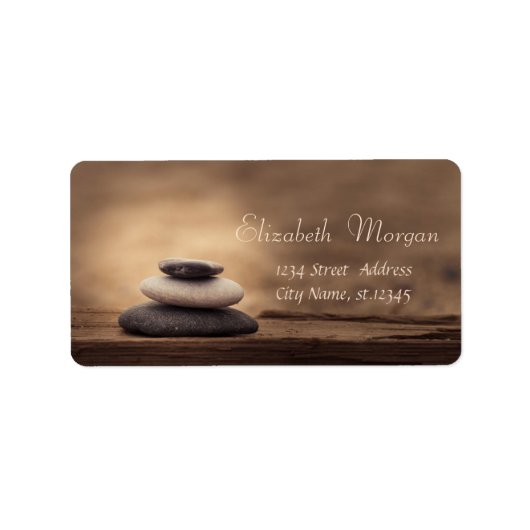 Therapist Zen Stones Brown Etiket (Voorkant)