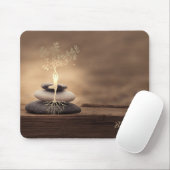 Therapist Zen Stones, Gold Tree Silhouette Brown Muismat (Met muis)