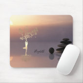 Therapist Zen Stones, Sunset Tree Silhouette Muismat (Met muis)