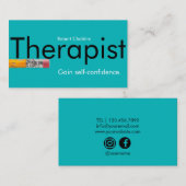 Therapistisch blauw visitekaartje (Voorkant / Achterkant)