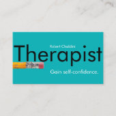 Therapistisch blauw visitekaartje (Voorkant)