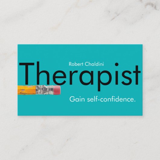 Therapistisch blauw visitekaartje (Voorkant)