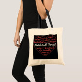 Therapistisch hart voor de tandheelkunde tote bag (Voorkant (product))